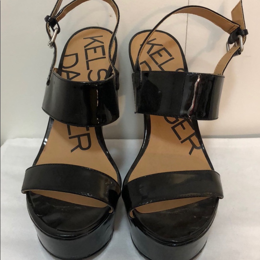 Kelsi Dagger Holly Patent Leather Wedge Sandal - Picture 3 of 8